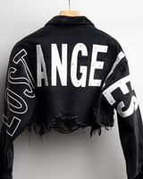Lost Angeles Denim Jacket (Black) - Palazzo Couture Online