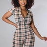 Love is in The air Romper Checkered - Palazzo Couture Online