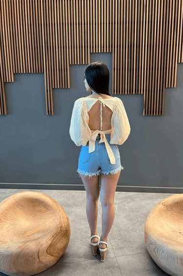 Lovely Free Denim Shorts - Palazzo Couture Online