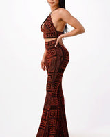 Metallic Bralette With Pants Set - Palazzo Couture Online