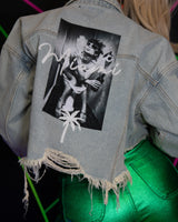 Miami Lifestyle Crop Jacket (Blue Denim) - Palazzo Couture Online