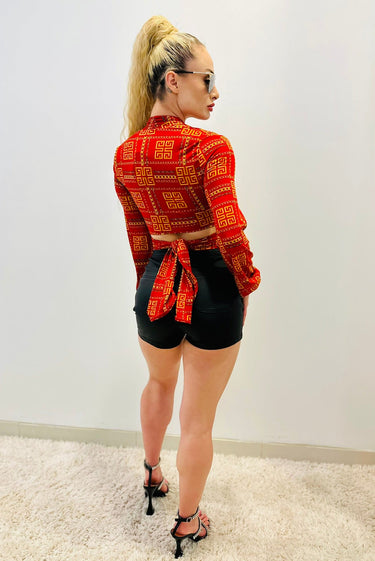 Milan Top (Red) - Palazzo Couture Online