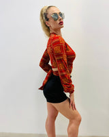 Milan Top (Red) - Palazzo Couture Online