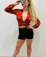 Milan Top (Red) - Palazzo Couture Online