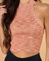 Multi Color Halter Crop Top - Palazzo Couture Online