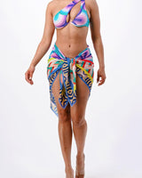 Oasis Bikini Set w/Wrap Blue Multicolored - Palazzo Couture Online