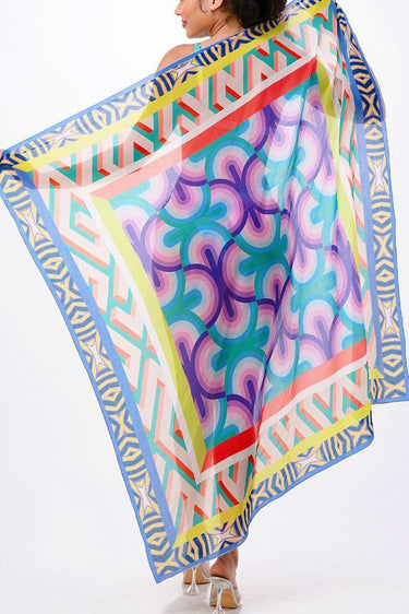 Oasis Bikini Set w/Wrap Blue Multicolored - Palazzo Couture Online