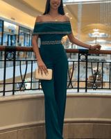 Passion Green Jumpsuit - Palazzo Couture Online