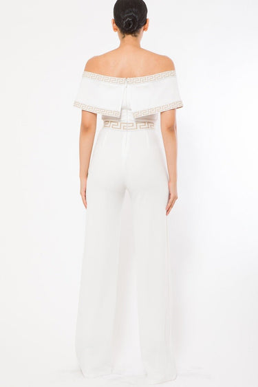 Passion White Jumpsuit - Palazzo Couture Online