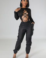 Poolside Days Pants Black - Palazzo Couture Online