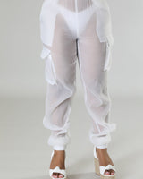 Poolside Days Pants White - Palazzo Couture Online