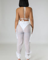 Poolside Days Pants White - Palazzo Couture Online
