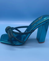 Queen Diva High Heels (Turquoise) - Palazzo Couture Online