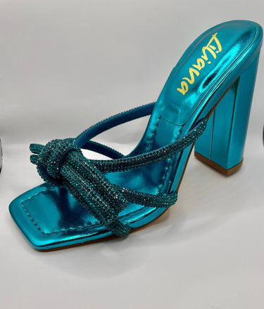 Queen Diva High Heels (Turquoise) - Palazzo Couture Online