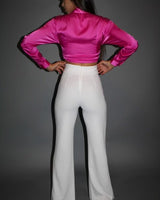 Return to Me Wide Pants (white) - Palazzo Couture Online