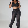 Rosaley Pant Set (Black) - Palazzo Couture Online