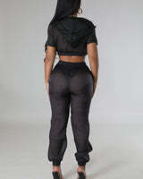 Rosaley Pant Set (Black) - Palazzo Couture Online