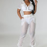 Rosaley Pant Set (White) - Palazzo Couture Online