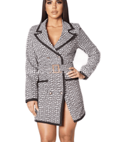 Running The Meeting Blazer Dress - Palazzo Couture Online