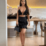 Santorini Days Skirt Set (Black) - Palazzo Couture Online