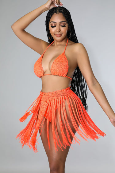 Seaside Weekends Orange Cover Up - Palazzo Couture Online