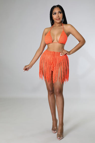 Seaside Weekends Orange Cover Up - Palazzo Couture Online