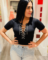 Secret keeper Top (Black) - Palazzo Couture Online