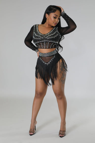 Seraphim Skirt Set (Black) - Palazzo Couture Online