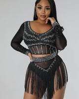 Seraphim Skirt Set (Black) - Palazzo Couture Online