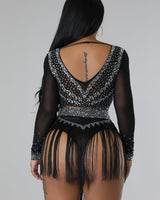 Seraphim Skirt Set (Black) - Palazzo Couture Online