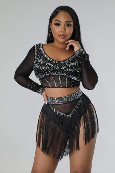 Seraphim Skirt Set (Black) - Palazzo Couture Online