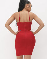 Shaper Bandage Mini Dress (Red) - Palazzo Couture Online