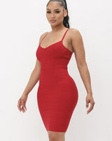 Shaper Bandage Mini Dress (Red) - Palazzo Couture Online