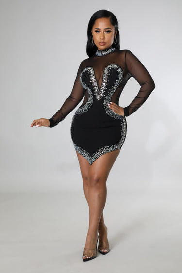 Silhouette Nights Black Dress - Palazzo Couture Online