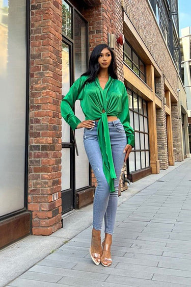 So Lovable Top (Kelly Green) - Palazzo Couture Online