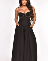 Solid Wide Palazzo Pants (Black) - Palazzo Couture Online