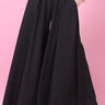 Solid Wide Palazzo Pants (Black) - Palazzo Couture Online