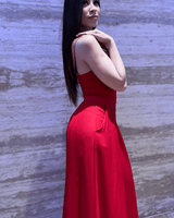 Solid Wide Palazzo pants (Red) - Palazzo Couture Online