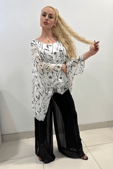 Splendida Silky Italian Blouse (White) - Palazzo Couture Online