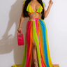 Summer Skirt Set - Rainbow Multi - Palazzo Couture Online