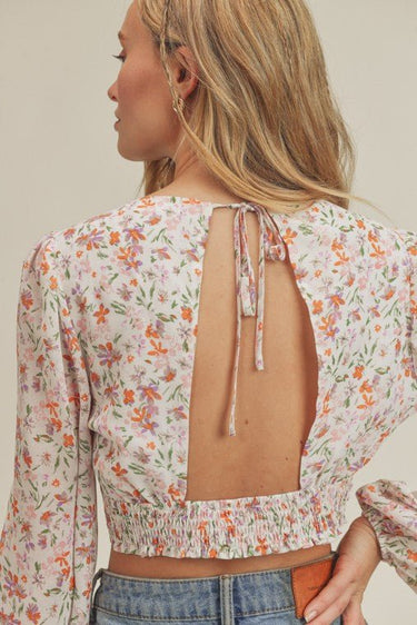 Sweet Angel Back Cut Out Crop Top - Palazzo Couture Online