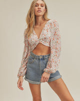 Sweet Angel Back Cut Out Crop Top - Palazzo Couture Online