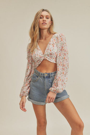 Sweet Angel Back Cut Out Crop Top - Palazzo Couture Online