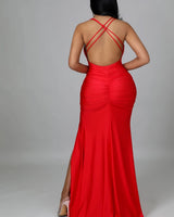 Sweet Dreams Maxi Dress Red - Palazzo Couture Online