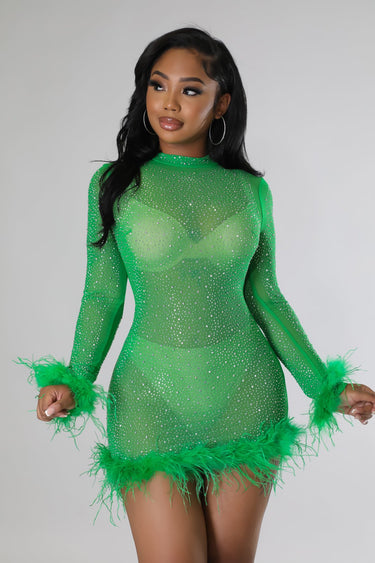 Sweetest Cutie Mini Dress (green) - Palazzo Couture Online