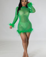 Sweetest Cutie Mini Dress (green) - Palazzo Couture Online