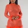 Sweetest Cutie Mini Dress (orange) - Palazzo Couture Online