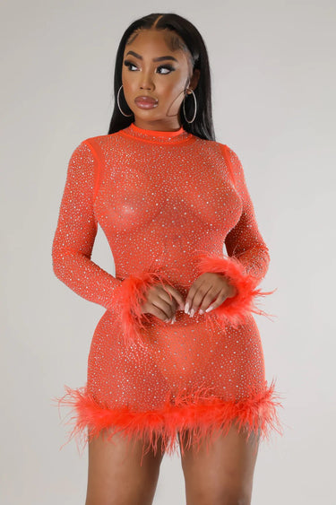 Sweetest Cutie Mini Dress (orange) - Palazzo Couture Online