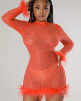 Sweetest Cutie Mini Dress (orange) - Palazzo Couture Online