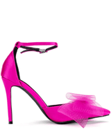Sweetie - Fuchsia Ankle Strap BowPump - Palazzo Couture Online